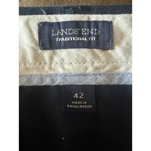 Men's LANDS' END Traditional Fit Blue 100% Cotton Shorts 42 - Picture 5 of 7